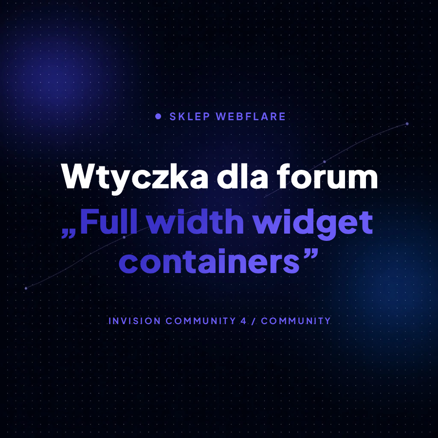 Wtyczka „Full width widget containers” (IC5)